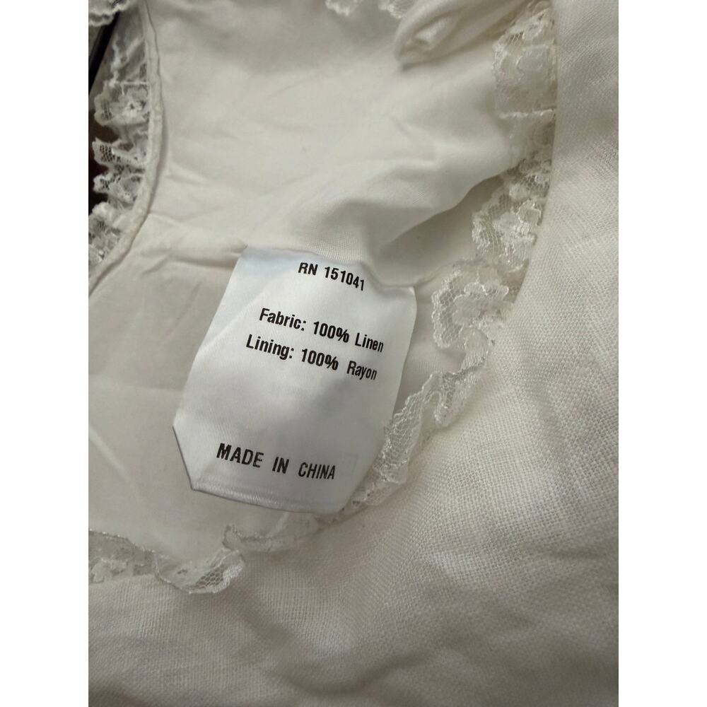 New $123 O.P.T Giogia linen bow top sz 4 white - Picture 10 of 10